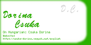 dorina csuka business card